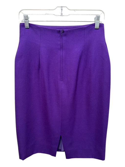 Dior 2 Size 44 Purple No Fabric Tag High Waist Welt Pockets Back Zip Skirt Purple / 44