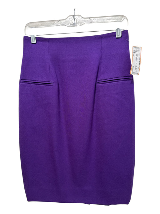 Dior 2 Size 44 Purple No Fabric Tag High Waist Welt Pockets Back Zip Skirt Purple / 44