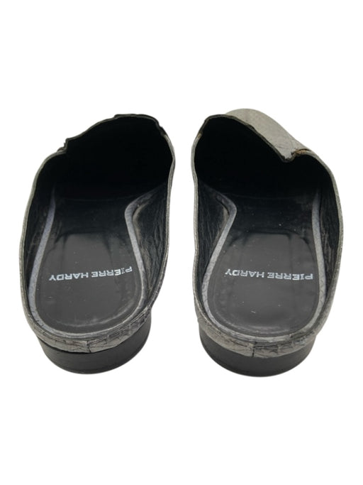 Pierre Hardy Shoe Size 37.5 Gray Snake Leather Snakeskin Low Heel Mule Loafers Gray / 37.5