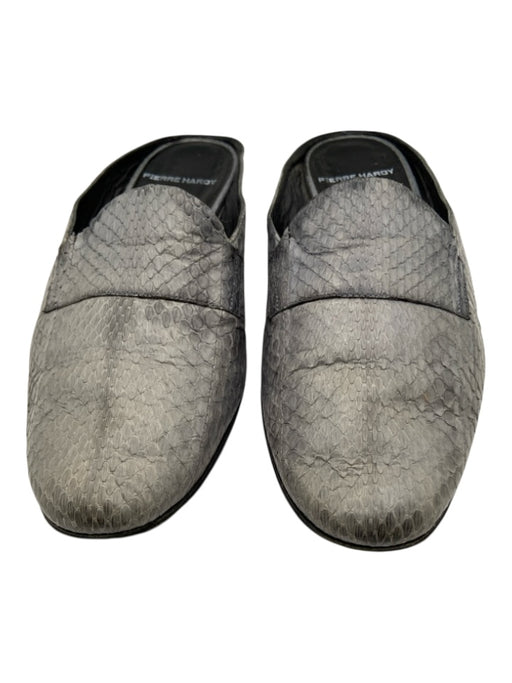 Pierre Hardy Shoe Size 37.5 Gray Snake Leather Snakeskin Low Heel Mule Loafers Gray / 37.5