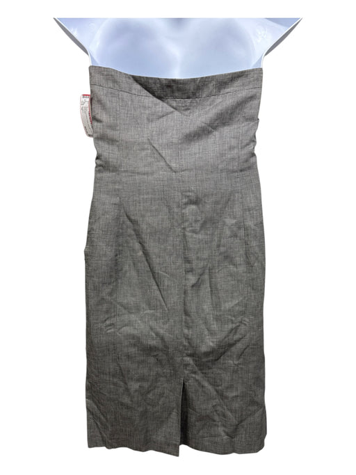 MaxMara Size 10 Gray COTTON & LINEN Side Zip Dress Gray / 10