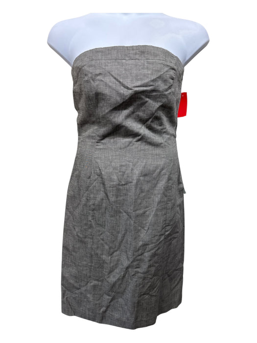MaxMara Size 10 Gray COTTON & LINEN Side Zip Dress Gray / 10