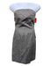 MaxMara Size 10 Gray COTTON & LINEN Side Zip Dress Gray / 10