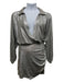 Ramy Brook Size 12 Silver Polyester Metallic Surplice Dress Silver / 12