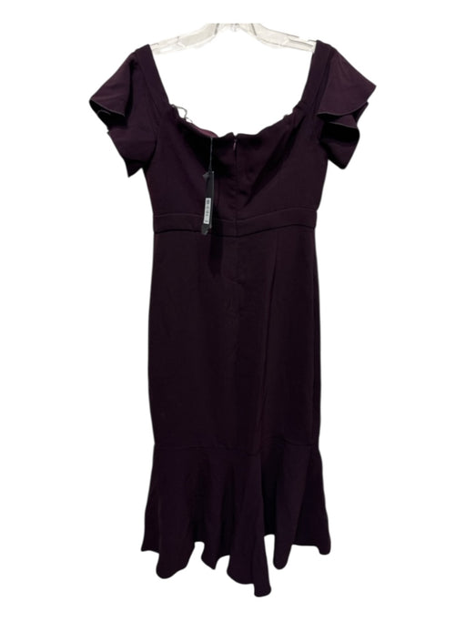 Rachel Zoe Size 6 Burgundy Polyester Blend Off Shoulder Short Flare Sleeve Dress Burgundy / 6
