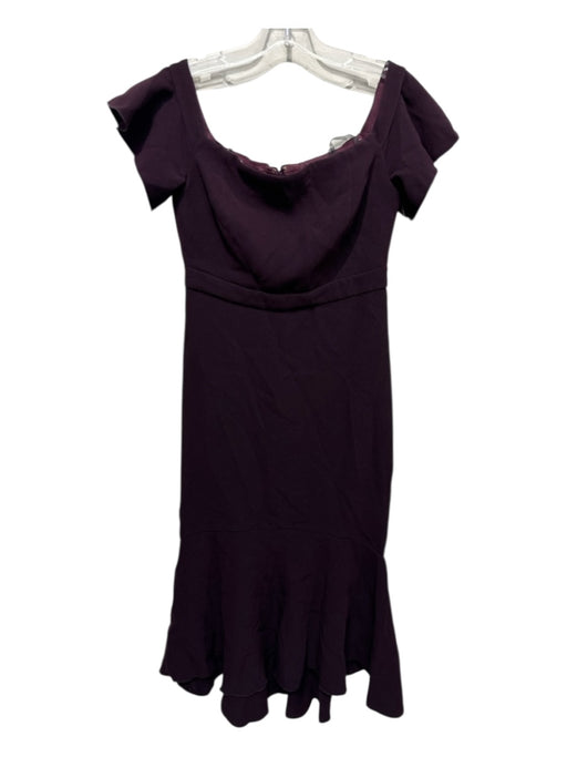 Rachel Zoe Size 6 Burgundy Polyester Blend Off Shoulder Short Flare Sleeve Dress Burgundy / 6
