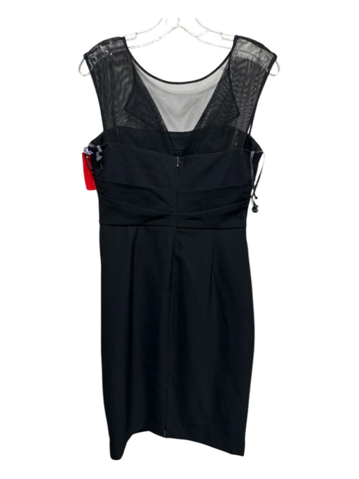 Vera Wang Size 10 Black Polyester & Spandex Sleeveless Mesh Trim Dress Black / 10
