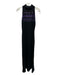 Ralph Lauren Size L Black, Purple & Multi Cashmere Rib Knit Turtle Neck Dress Black, Purple & Multi / L