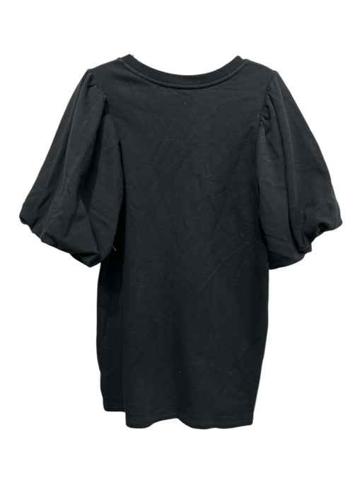 Rebecca Minkoff Size M Black Cotton 1/2 Balloon Sleeve Crew Neck Dress Black / M