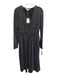 Boden Size 6 Silver & Black Polyester Blend Long Sleeve Silver Thread Dress Silver & Black / 6