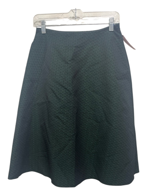 Missoni Size 40 Hunter Green & Black Polyester Blend jaquard Side Zip Skirt Hunter Green & Black / 40