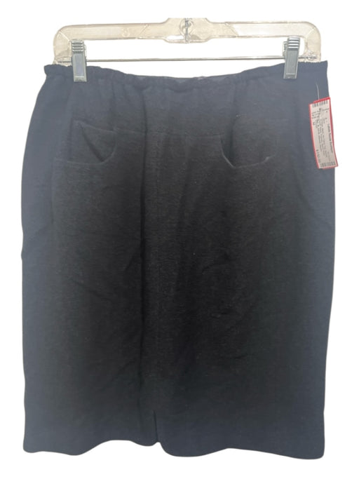 Chanel Size M Black No Fabric Tag Boucle Elastic Waist Pockets Above Knee Skirt Black / M