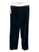 Valentino Size 12 Black Cotton Blend Velvet Side Zip High Rise Straight Pants Black / 12