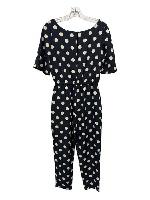 Corey lynn calter Size XS Black & Cream Polyester Short Sleeve Tapered Jumpsuit Black & Cream / XS