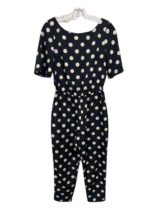 Corey lynn calter Size XS Black & Cream Polyester Short Sleeve Tapered Jumpsuit Black & Cream / XS