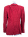 Khaite Size 2 Blood Red Viscose Blend 2 Buttons Darted Welt Pocket Blazer Jacket Blood Red / 2