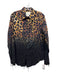 R13 Size S Yellow, Brown & Black Cotton Long Sleeve Leopard Ombre Top Yellow, Brown & Black / S