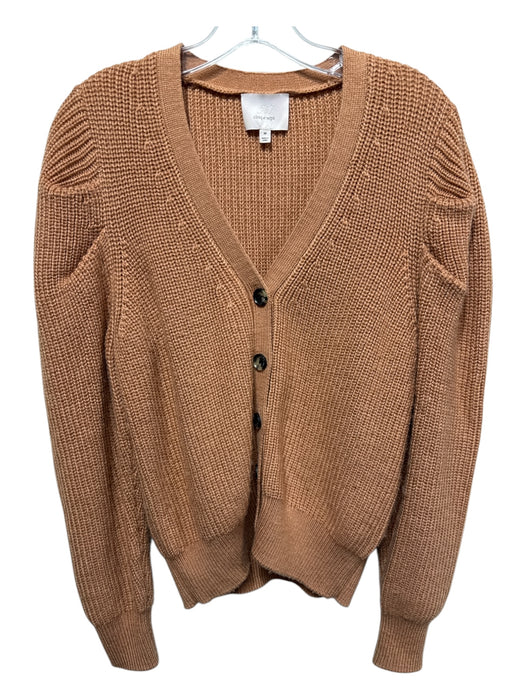 5a7 Cinq a Sept Size M Brown Polyester Blend Button Up Knit Long Sleeve Cardigan Brown / M