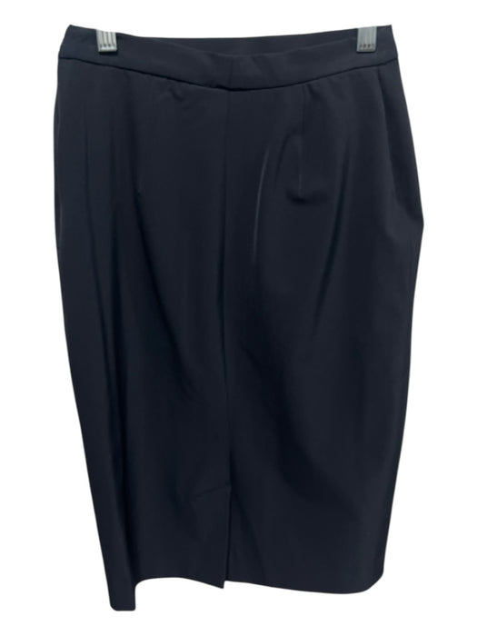 Prada Size 42 / S Black Knee Length Side Zip Pencil Skirt Black / 42 / S
