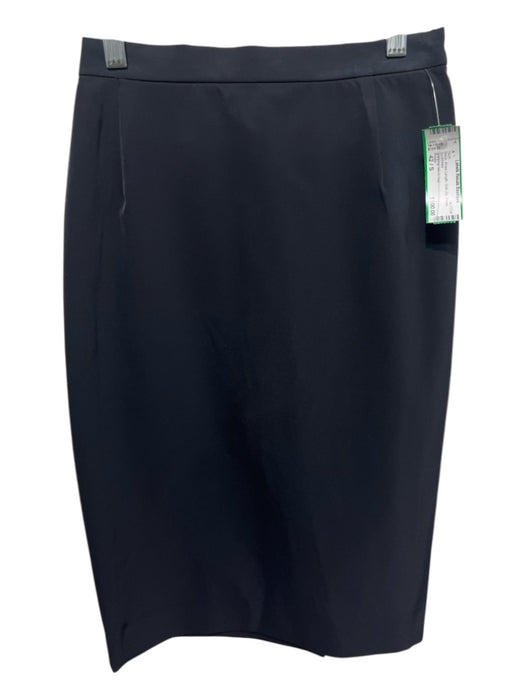 Prada Size 42 / S Black Knee Length Side Zip Pencil Skirt Black / 42 / S