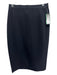 Prada Size 42 / S Black Knee Length Side Zip Pencil Skirt Black / 42 / S