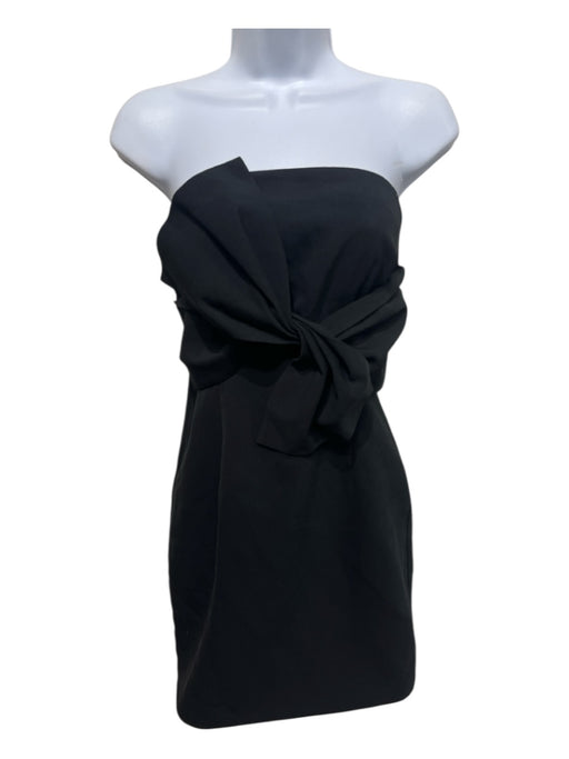 Likely Size 8 Black Polyester Blend Twist Bow Mini Dress Black / 8