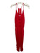 Amanda Uprichard Size S Red Polyester Spaghetti Strap Elastic Waist Jumpsuit Red / S