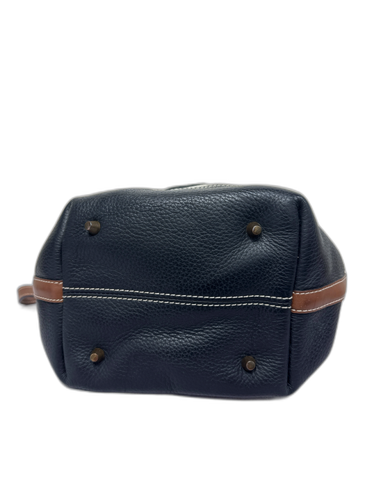 Burberry Black, Brown, White Canvas & Leather Top Handles Plaid Pouchette Bag Black, Brown, White / Small