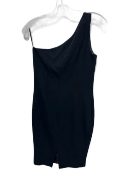 Michael Kors Size 2 Black Wool Blend One Shoulder Sleeveless Darted Dress Black / 2