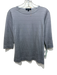 Marlowe Size Medium Gray Cashmere & Silk 3/4 Sleeve Open Knit Top Gray / Medium