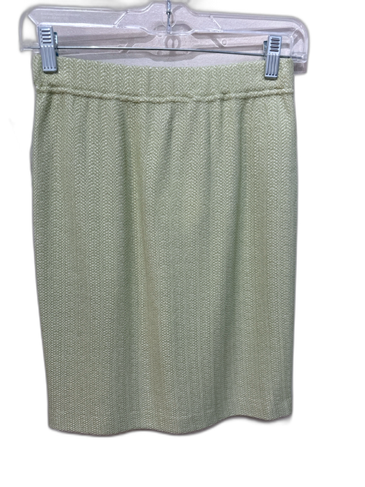 St John Collection Size 2 Lime Green Wool Blend Elastic Waist Skirt Lime Green / 2