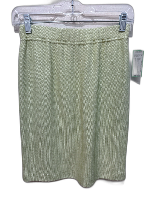 St John Collection Size 2 Lime Green Wool Blend Elastic Waist Skirt Lime Green / 2