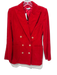 Bella Freud Size S Red Cotton Blend Corduroy Double Breasted Blazer Jacket Red / S