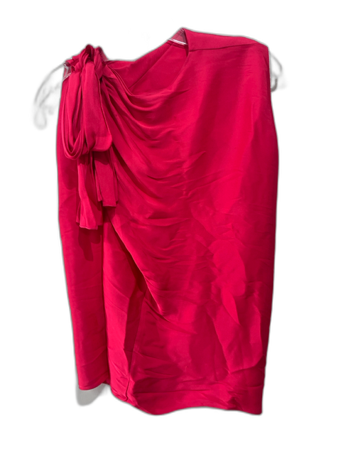 Lanvin Size 42 Red Acetate Blend detachable bow Sleeveless Top Red / 42