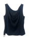 Peggy Jennings Size 6 Black Wool Blend Satin Trim Scoop Neck Sleeveless Top Black / 6