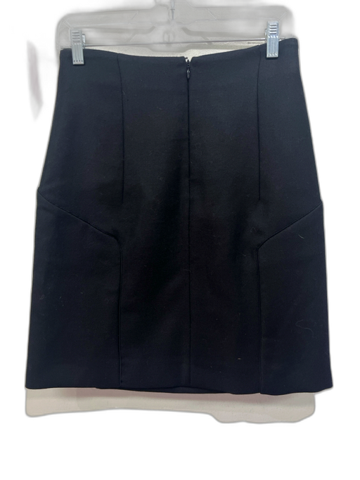 Marni Size XS / 38 Black Wool darted Pleated Hem Bow Above Knee Skirt Black / XS / 38