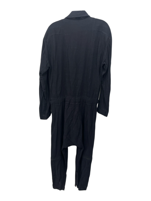 Skingraft Size M Black Linen Solid Jumpsuit Men's Jacket Black / M