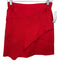 Maje Size 36 Red Viscose Blend Textured Elastic Sides Back Zip Mini Skirt Red / 36