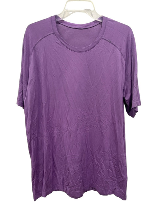 Lululemon Size Est L Purple Synthetic Solid Athletic T Shirt Men's Short Sleeve Purple / Est L