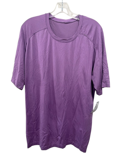 Lululemon Size Est L Purple Synthetic Solid Athletic T Shirt Men's Short Sleeve Purple / Est L