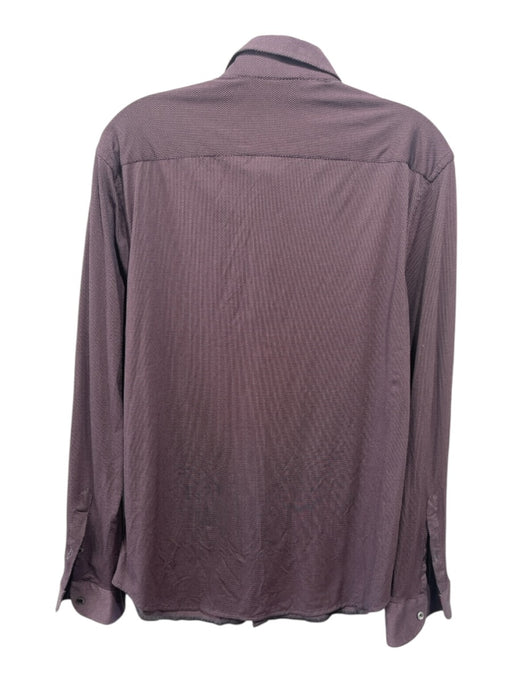 Armani Size L Red Synthetic Micro Button up Men's Long Sleeve Shirt Red / L