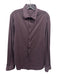 Armani Size L Red Synthetic Micro Button up Men's Long Sleeve Shirt Red / L