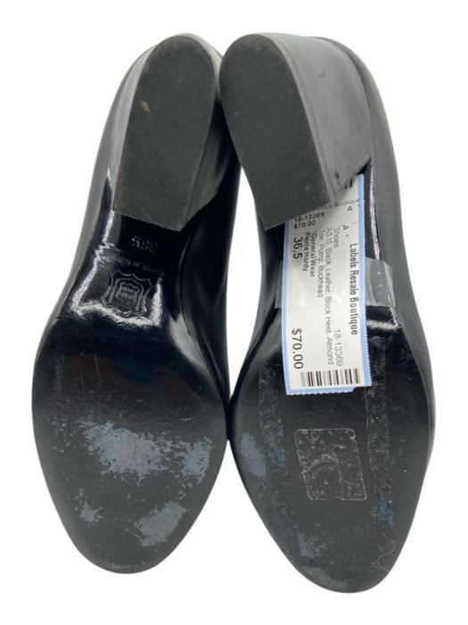 Pierre Hardy Shoe Size 36.5 Black Leather Block Heel Almond Toe Pump Shoes Black / 36.5