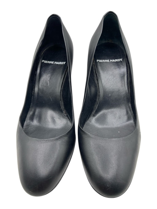 Pierre Hardy Shoe Size 36.5 Black Leather Block Heel Almond Toe Pump Shoes Black / 36.5