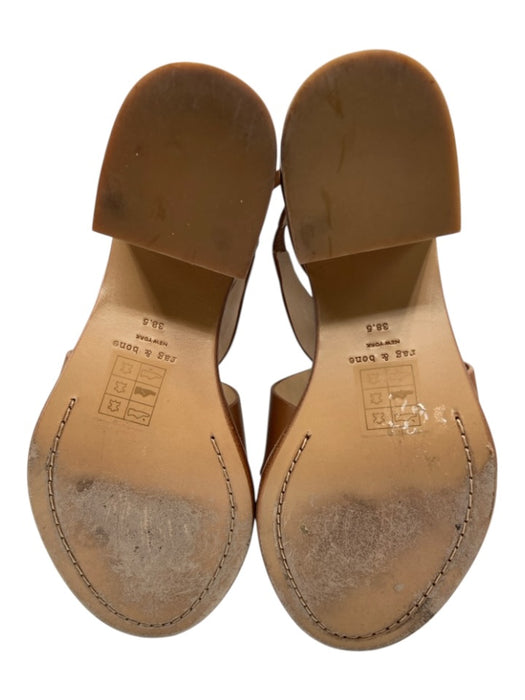 Rag & Bone Shoe Size 38.5 Tan Brown Leather Sandal Stacked Heel Gladiator Shoes Tan Brown / 38.5