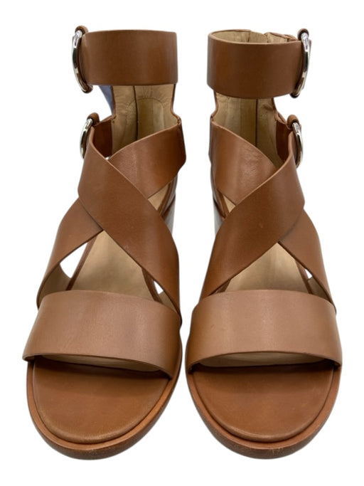 Rag & Bone Shoe Size 38.5 Tan Brown Leather Sandal Stacked Heel Gladiator Shoes Tan Brown / 38.5