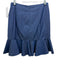Caroline Constas Size S Chambray Blue Cotton Back Zip Ruffle Skirt Chambray Blue / S