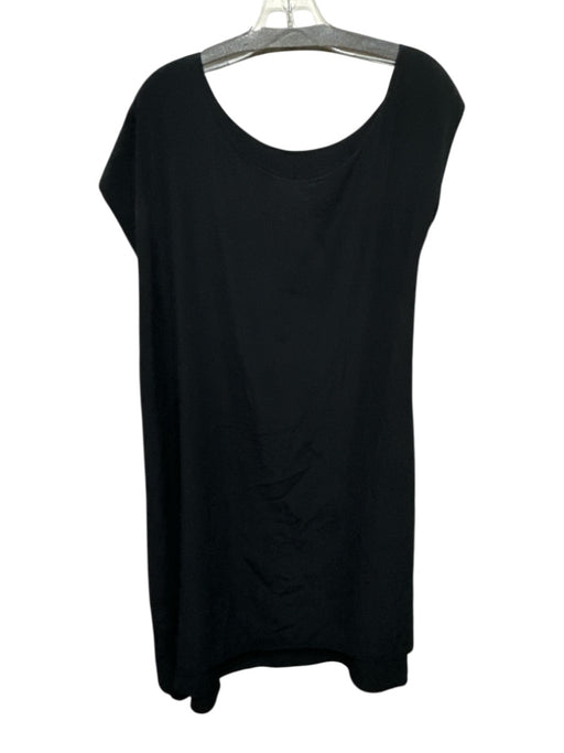 Bottega Veneta Size 40 Black Silk Wide Neck Cap Sleeve Pocketed Dress Black / 40