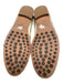 Tory Burch Shoe Size 6 Gold Leather Upper Metallic Logo Elastic Top Flat Loafers Gold / 6