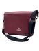 Vivienne Westwood Burgundy & Black Leather Crossbody Logo Messenger Bag Burgundy & Black / Medium